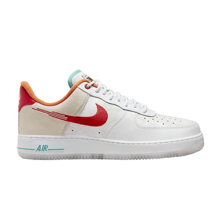 Nike Air Force 1 Low '07 PRM Just Do It White Red Teal | Find Lowest ...