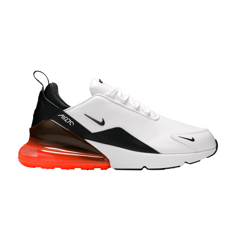 Nike Air Max 270 Leather White Black Hyper Crimson