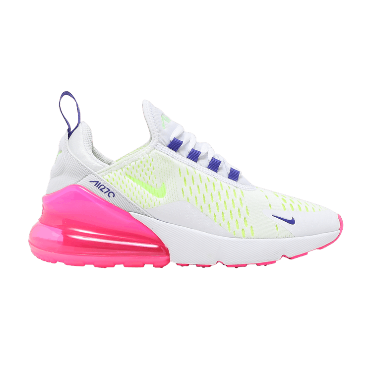 Nike Air Max 270 White Volt Pink Blast Indigo (W)